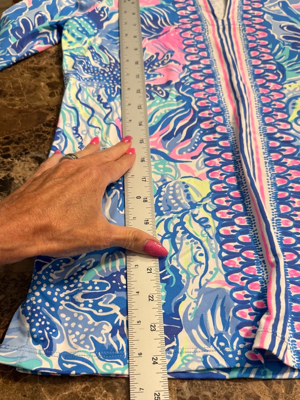 🌴Lilly Pulitzer Karina Tunic Top UPF 50+ ChillyLilly Shade Seekers NWOT XS🌴 - Picture 8 of 11